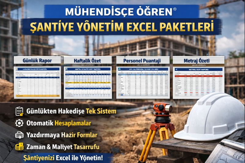 Şantiye Yönetim Excel Paketleri